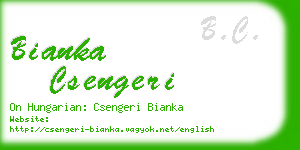 bianka csengeri business card